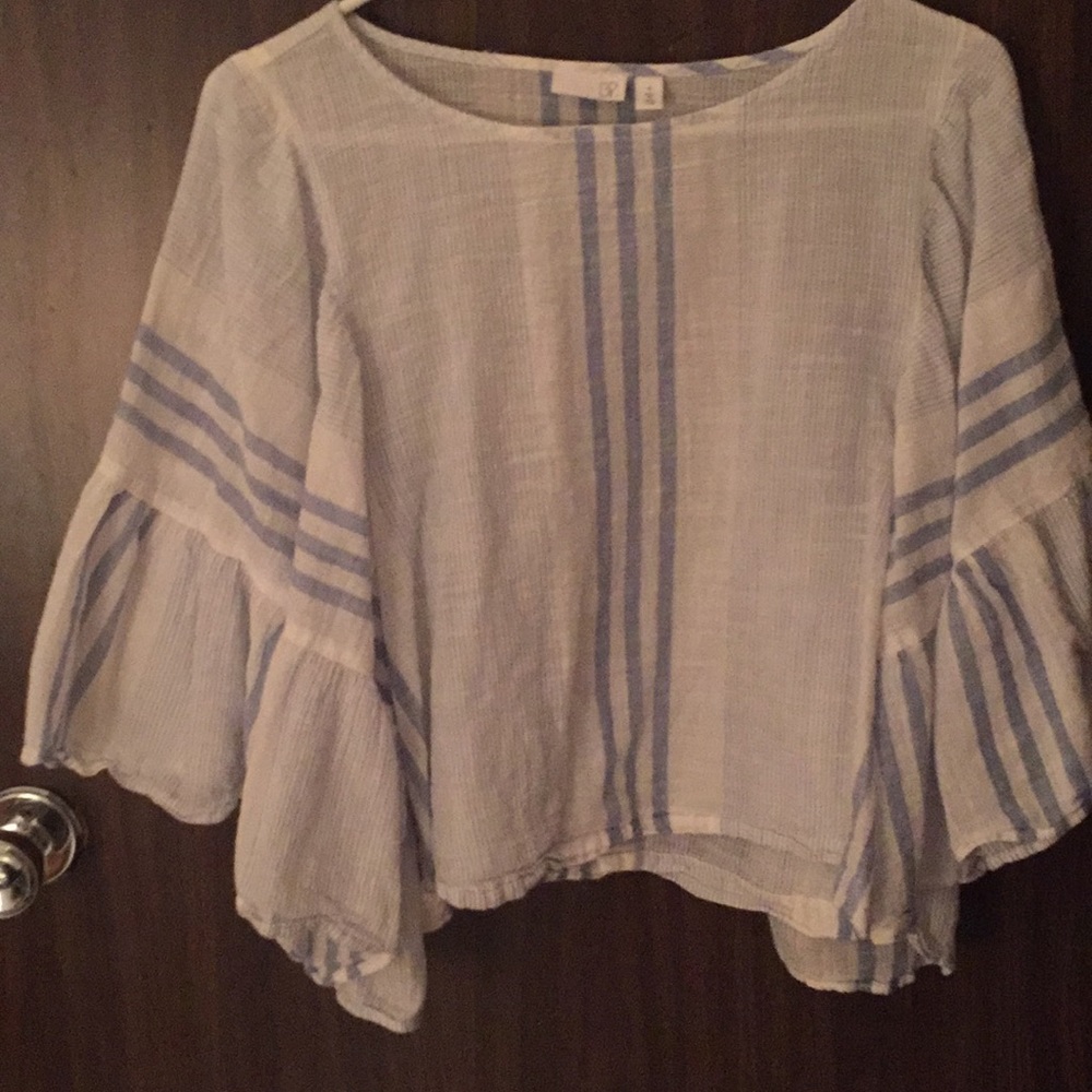 Blue and white stripped blouse